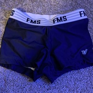 Navy blue school spandex shorts
